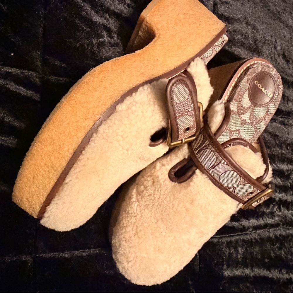 Coach Shearling Clogs - Picture 7 of 9